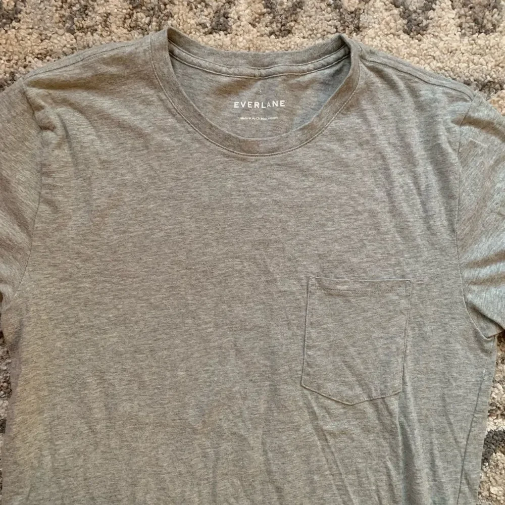 Everlane Gray The Air Pocket Tee Large - Picture 4 of 5
